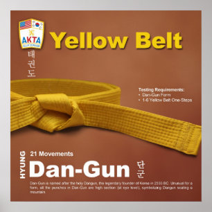 Poster 10-2 Jaune Ceinture Do-jang