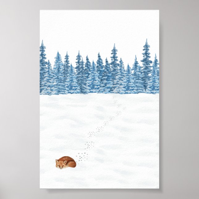 Poster (10,2 x 15,2cm) - Winter Scene (Front)