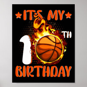 Poster 10 ans C'est mon 10e anniversaire Bysketbyll