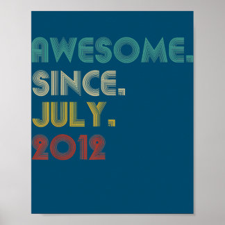 Poster 10 Ans Funny Awesome depuis Juillet 2012 10e