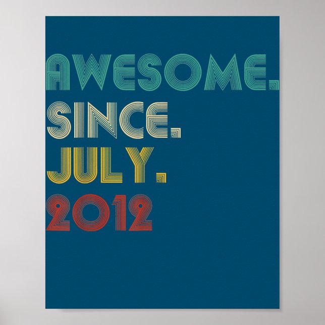 Poster 10 Ans Funny Awesome depuis Juillet 2012 10e (Devant)
