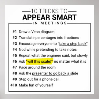 Poster 10 astuces pour apparaître intelligentes pendant l