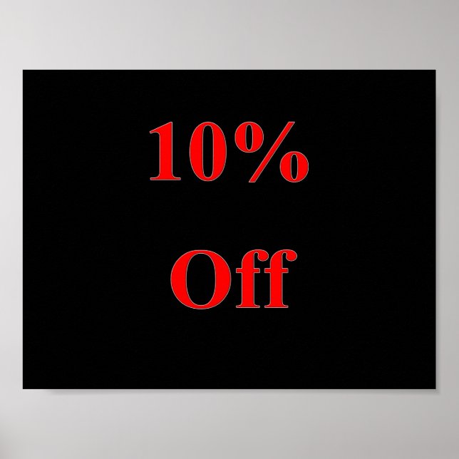 Poster 10% de réduction sur le matte de l'affiche (Devant)