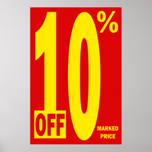 POSTER 10% DU PRIX MARQUÉ