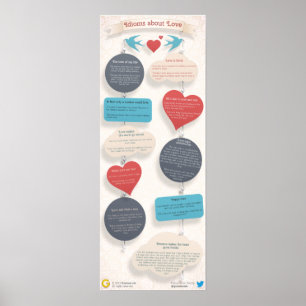 Poster 10 idiomes sur l'amour