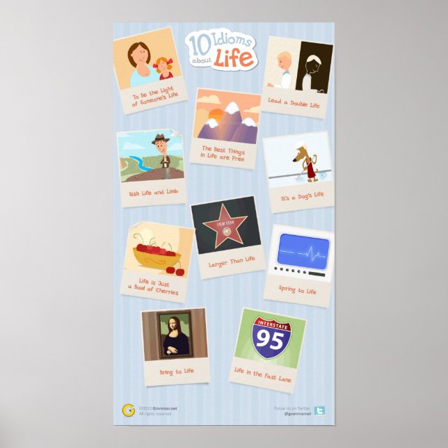 Poster 10 Idioms Sur La Vie (Devant)