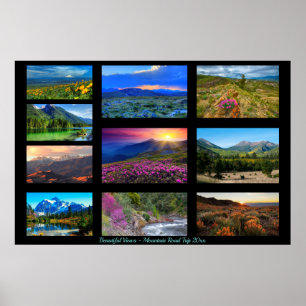 Poster 10 Paysage Modèle photo & Galerie de Texte Noir