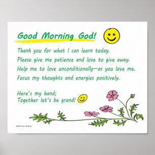 Poster 10" x 8" : "Bonjour Dieu !"