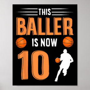 Poster 10e anniversaire Basketball Ce Baller est maintena