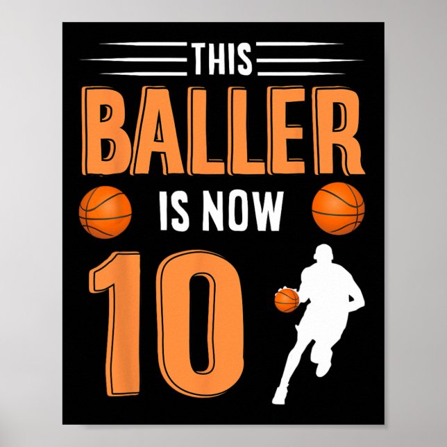 Poster 10e anniversaire Basketball Ce Baller est maintena (Devant)
