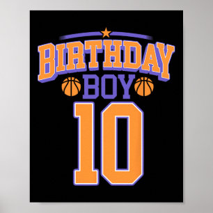 Poster 10e anniversaire Boy Basketball Lover 10 ans Bd