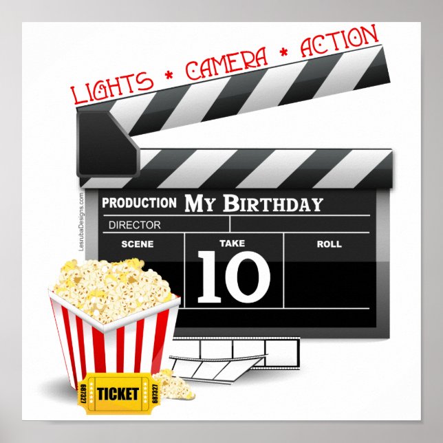 Poster 10e anniversaire Hollywood Movie Party (Devant)