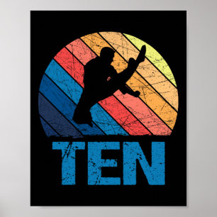 Poster 10e anniversaire Karate Fighter 10 ans fille garço