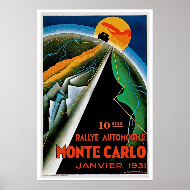 Poster 10e Rallye automobile de Monte Carlo (Devant)
