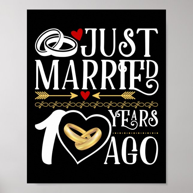 Poster 10ème anniversaire de Mariage marié il y a 10 ans (Devant)