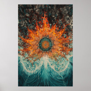 Poster 1151 Incendie Et Eau