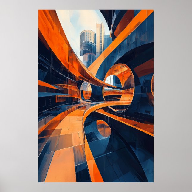 Poster 1155 Futurisme rétro (Devant)