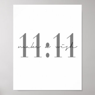 Poster 11:11 Faites Un Souhait