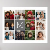 11 Photo Collage boîte industrielle monogramme