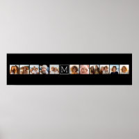 11 Photo Instagram Collage personnalisé Monogramme