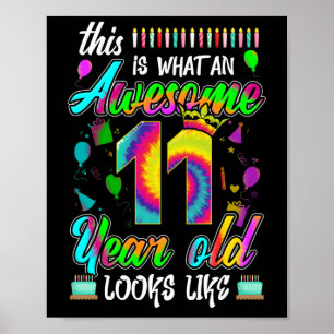 Poster 11e anniversaire Awesome 11 ans Il semble