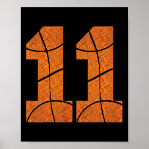 Poster 11e anniversaire Basketball Garçons Enfants