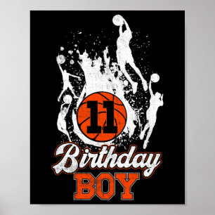 Poster 11e anniversaire Bysketbyll thème Anniversaire gar