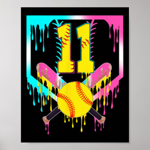 Poster 11e anniversaire Softll Home Plate Drip Glace 11 A