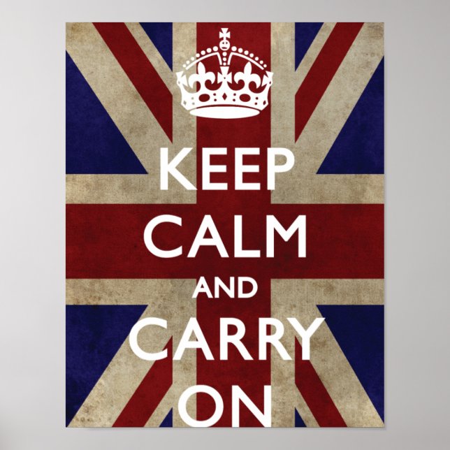 Poster 11X14 Gardez Le Calme Et Portez L'Affiche (Devant)