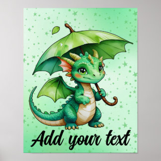 Poster 11x14 Pastel Dragon Wall Art