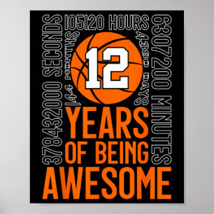 Poster 12 ans à être formidable Sketll 12e anniversaire