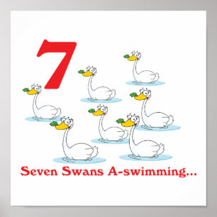 Poster 12 days seven swans a-swimming
