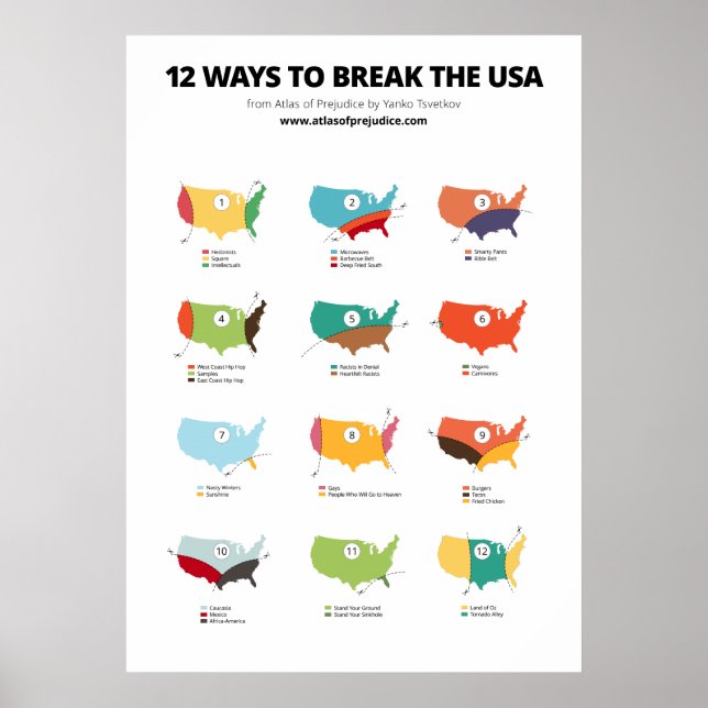 Poster 12 façons de briser les États-Unis (Devant)