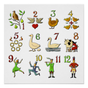 Poster 12 Jours de Noël