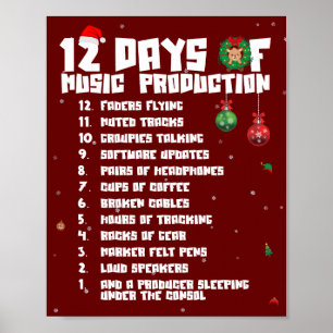 Poster 12 Jours De Production Musique