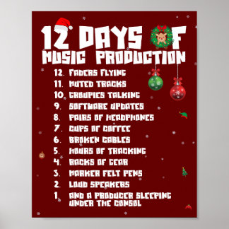 Poster 12 Jours De Production Musique