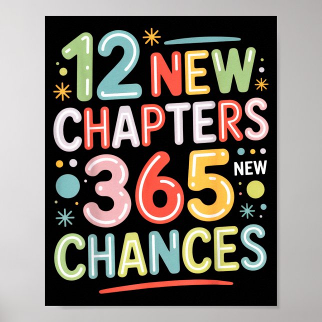 Poster 12 New Chapters 365 Chances Insrational Quote For  (Devant)