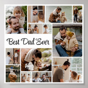 Poster 12 Photo Collage Meilleur Papa Jamais