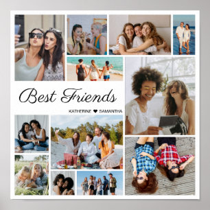 Poster 12 Photo Collage Meilleurs Amis Pour Toujours