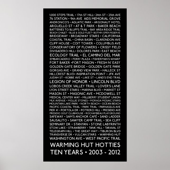 Poster 12 x 24" - 10 ans - Hotties de cabane de ch (Devant)