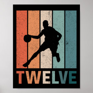 Poster 12e anniversaire Retro Amateurs de basket-ball 12