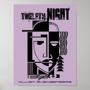 Poster 12ème nuit douzième de William Shakespeare