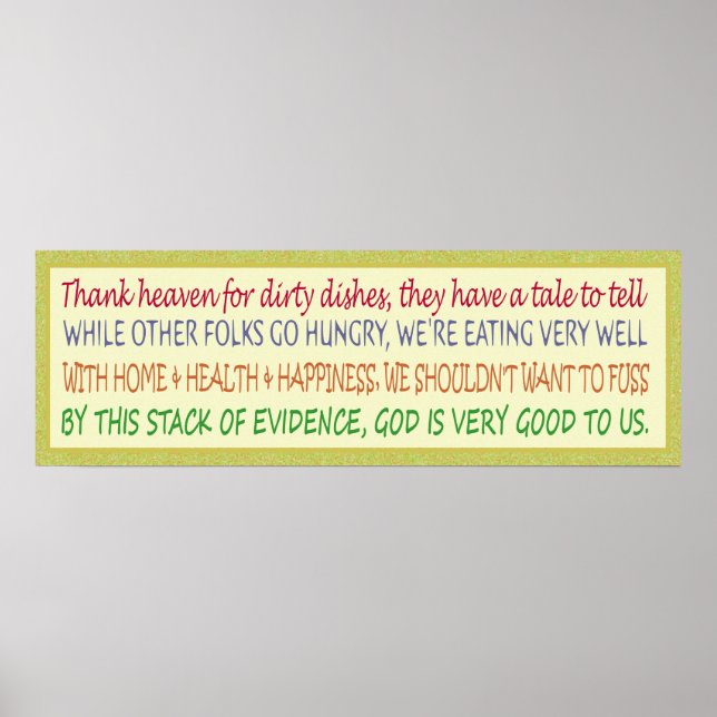 Poster 12x36 - Décor de cuisine (Devant)