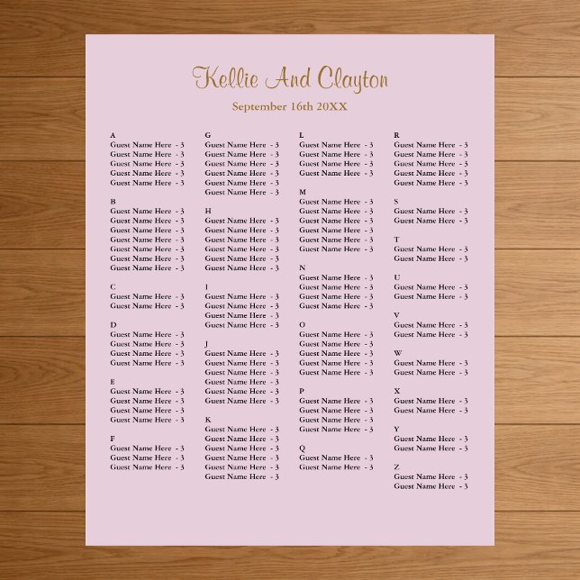 Poster 130 Plat de Mariage simple violet (Créateur téléchargé)