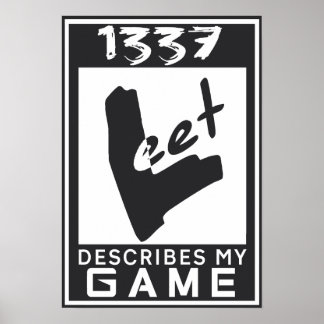 Poster 1337 Note de feuille