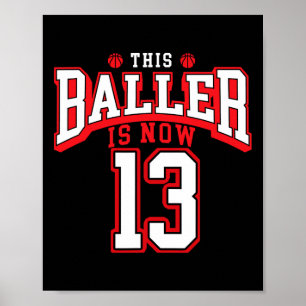 Poster 13e anniversaire de basketball Lover 13 ans Annive