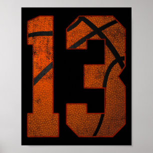 Poster 13e fête d'anniversaire Treize 13 ans Bysketbyl