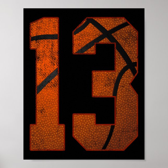 Poster 13e fête d'anniversaire Treize 13 ans Bysketbyl (Devant)