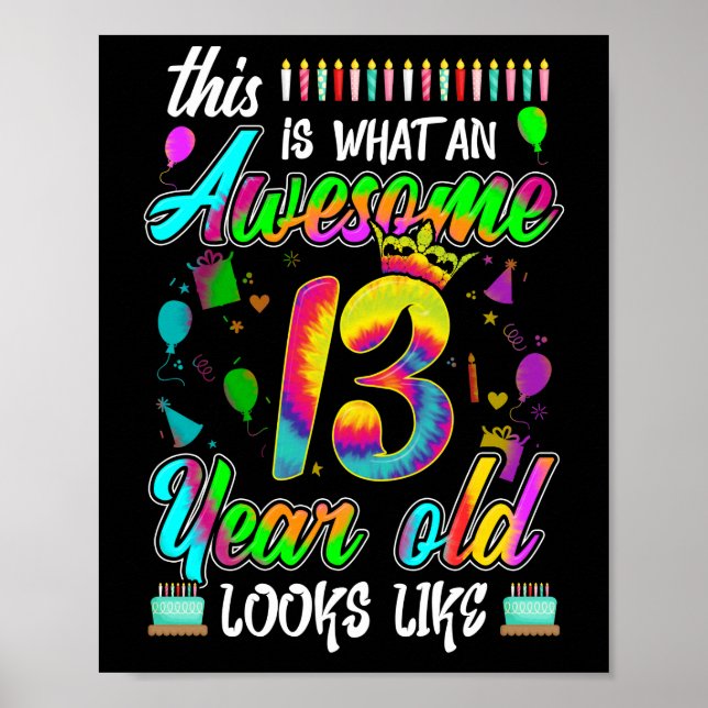 Poster 13ème anniversaire Awesome 13 ans Il semble (Devant)