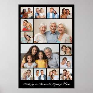Poster 14 Collage de photos Ajoutez votre propre message 